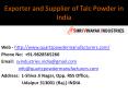 Exporter and Supplier of Talc Powder in India PowerPoint PPT Presentation