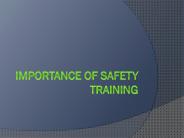 Importance of Safety Training