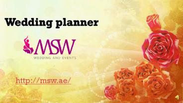 Wedding planners Dubai