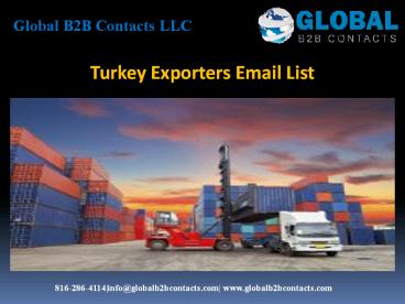Turkey Exporters Email List
