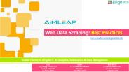 Web data scraping best practices