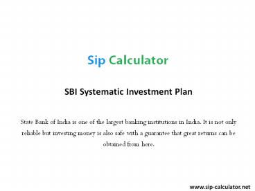 Systematic Investment Plan Tactic of Investment