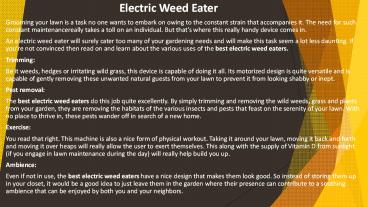 Electric Weed Eater