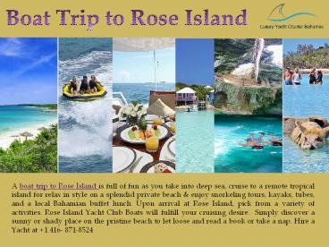 Boat Trip to Rose Island