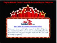 Pay by Mobile Casino New Slots Sites Bonus Features