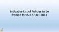 ISO 27001 Policies PowerPoint PPT Presentation