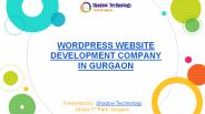Wordpress Website Development Company in Gurgaon