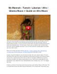 Mz Menneh - Tumoh Liberian Afro Gbema Music + Discussion about Liberia PowerPoint PPT Presentation