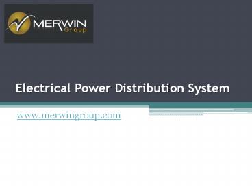 Electrical Power Distribution System - www.merwingroup.com (1)