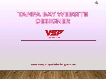 Web Designer in Tampa - Tampa Bay Website Designer