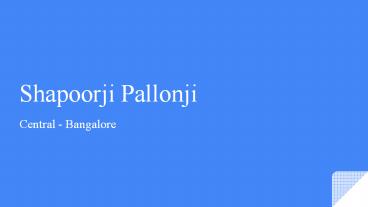 shapoorji pallonji parkwest bangalore