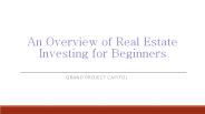 An Overview of Real Estate Investing for Beginners