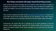 Best things associated with paper-based 3D printing services