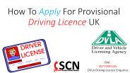How To Apply For Provisional Driving Licence