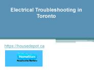 Electrical Troubleshooting in Toronto - Housedepot.ca