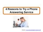 4 Reasons to Try a Phone Answering Service