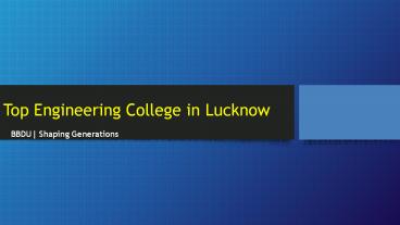 Top Engineering College in Lucknow