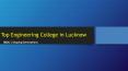 Top Engineering College in Lucknow PowerPoint PPT Presentation