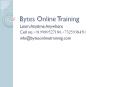SAP HANA Online Training[New]|Bytes Online Training PowerPoint PPT Presentation