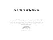 Roll Marking Machine