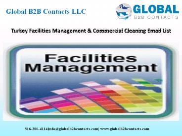 Turkey Facilities Management & Commercial Cleaning Email List