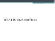 What is  SEO services