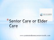 Senior Home Care & Elderly Care Services