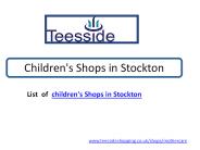 Children's Shops in Stockton