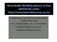 Remarkable Wedding planner in Goa behind the scene