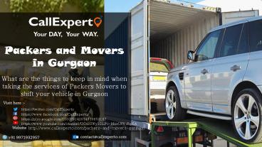 Visit CallExperto to shift your vehicle safely to Gurgaon?
