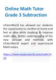 Online Math Tutor Grade 3 Subtraction PowerPoint PPT Presentation