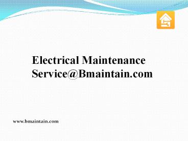 Electrical Maintenance Service In Saudi Arabia
