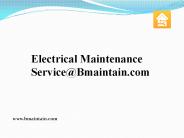 Electrical Maintenance Service In Saudi Arabia