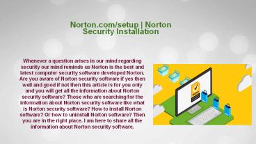 How to #set up #Norton? How to download # Norton?