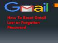 How to reset gmail lost or forgotten password? PowerPoint PPT Presentation