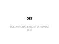 OET PowerPoint PPT Presentation