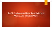 Tafe Assignment Help