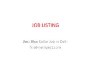 Job Listing | Nempact(Hospitality Job)