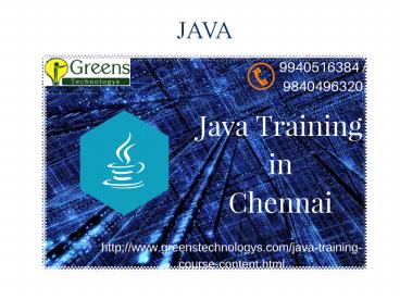 Java Training in Chennai