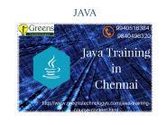 Java Training in Chennai