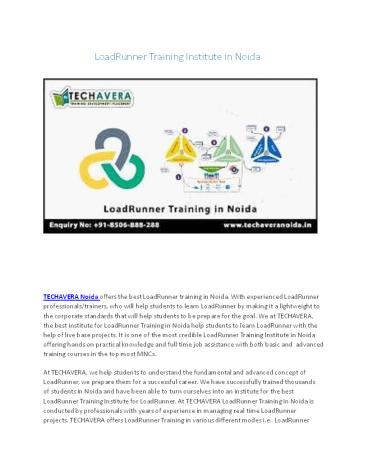 LoadRunner Training in Noida & LoadRunner Training Institute in Noida