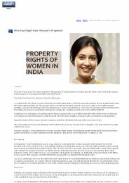 Who Has Right Over Women’s Property