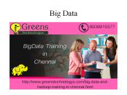 Big Data Training in Chennai