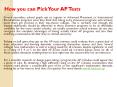 How you can Pick Your AP Tests PowerPoint PPT Presentation