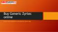 Buy Cheap Generic Zyrtec Online