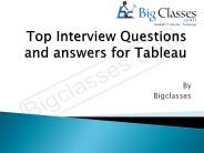 Tableau interview questions and answers