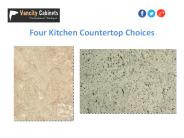 Four Kitchen Countertop Choices