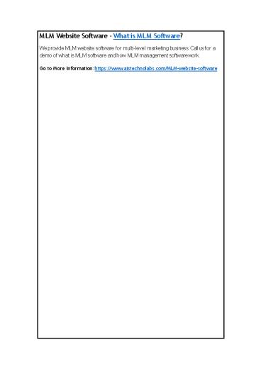 MLM Website Software - What is MLM Software? (1)