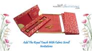 Add The Royal Touch With Fabric Scroll Invitations