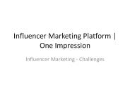 Influencer Marketing Platform | One Impression(Challenger)